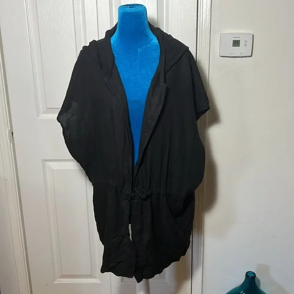 Bryn Walker Linen Hooded Cardigan Small - Picture 2 of 8